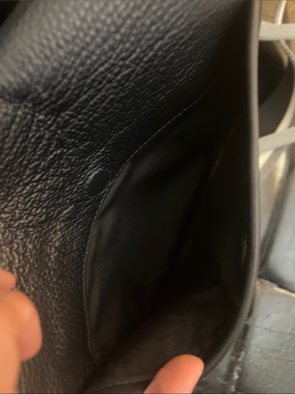 Marc Jacobs Black Leather Crossbody with Black-and-White Striped Strap - Picture 12 of 14